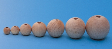 Holzkugeln Ø35 mm, Bohrung 8 mm