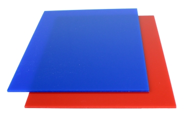Acrylglasplatten blau, 400 x 300 mm