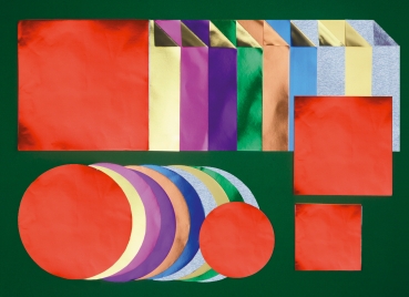 Faltblätter aus 2-seitiger Alufolie, 15 x 15 cm