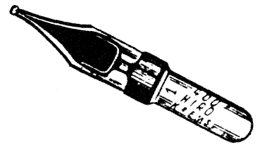 Zierschrift- oder Redisfeder, Strichstärke 1,5 mm